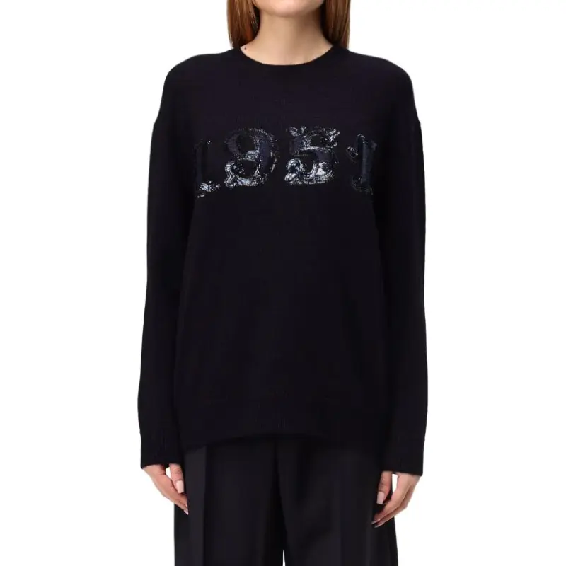 MaxMara Plata Logo Embellished Crewneck Jumper-4