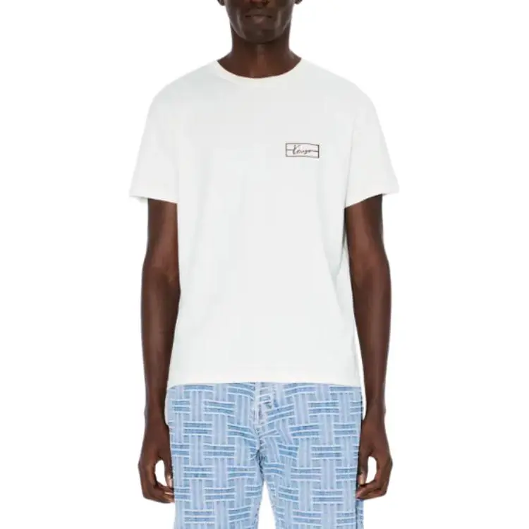 KENZO Logo Embroidered Crewneck T Shirt-3