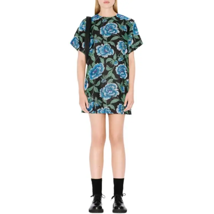 KENZO Peonies Floral Pattern T Shirt Dress-2