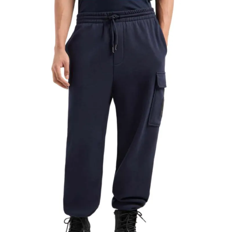 ARMANI EXCHANGEAE FF24 Knitted Sweatpants Men's Marine Blue-1
