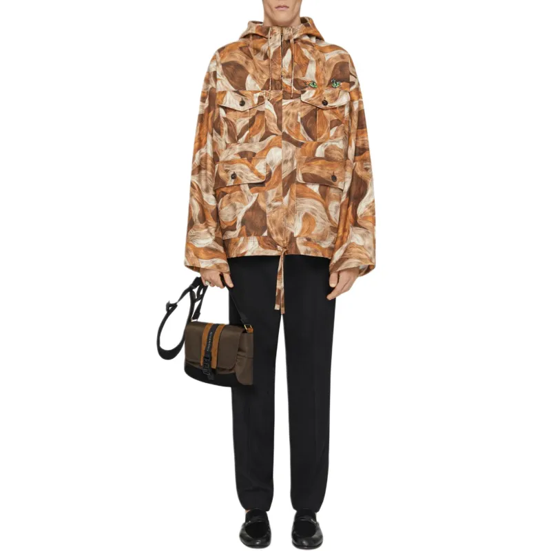 GIVENCHY Parka Coat Men's Beige Brown-1