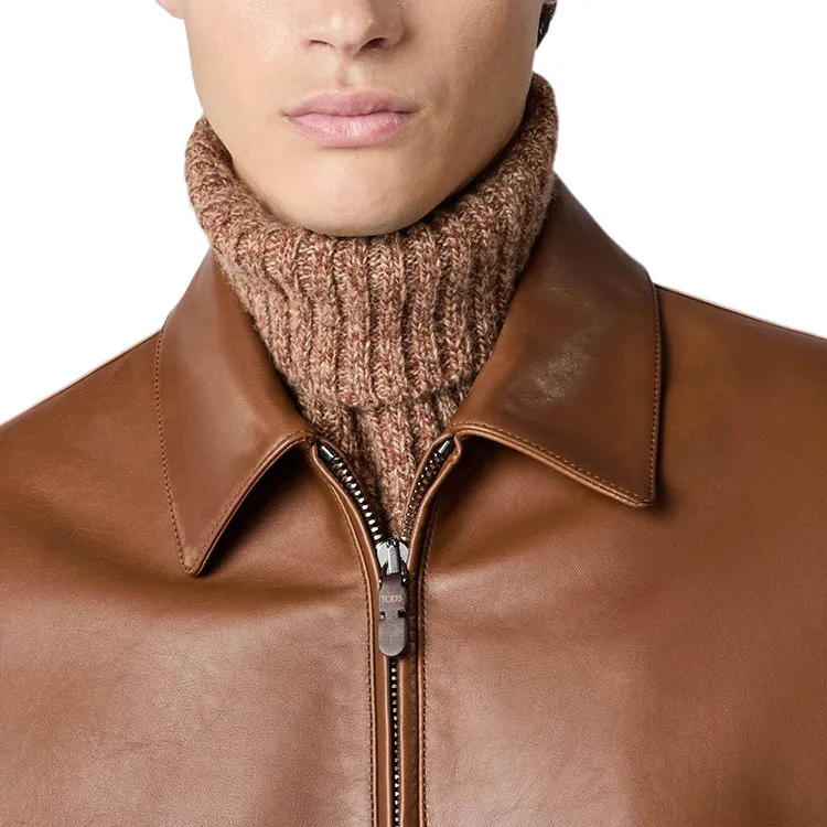 TOD'S Leather Shirt Jacket-4