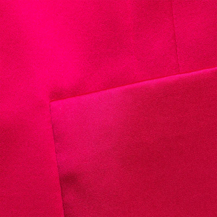 GUCCI Short Sleeve Satin Cocktail Dress Pink-4