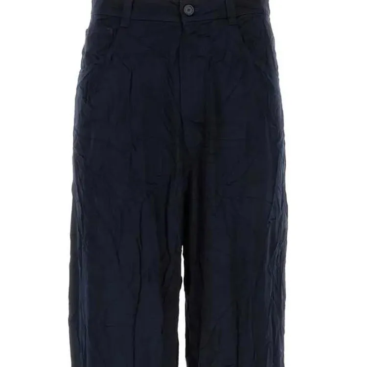 Balenciaga Crinkled Effect Baggy Trousers-2