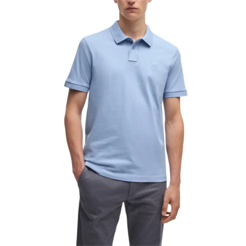 HUGO BOSS FW24 Polo Shirt Men's Light Blue-1