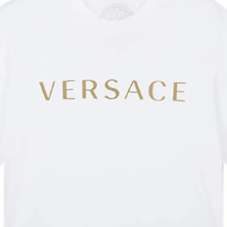 VERSACE T-Shirts Women's White Gold-2