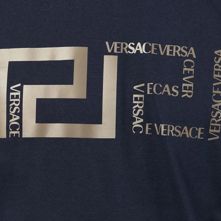 VERSACE T Shirts Men Dark Blue-4