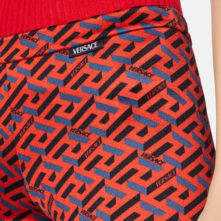 VERSACE Leggings Women's Red-4