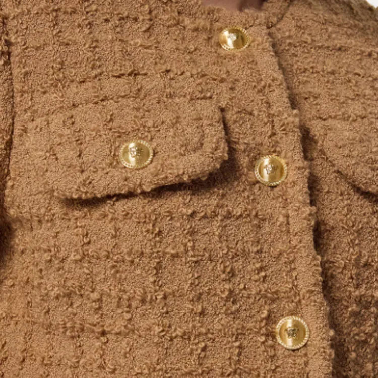 VERSACE Heritage Button Up Tweed Jacket-4