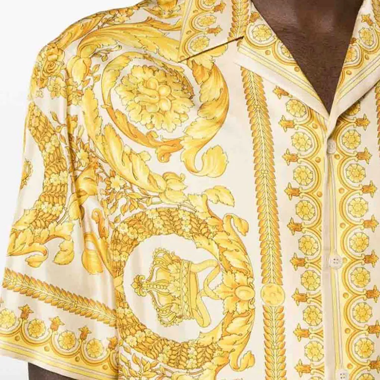 VERSACE Barocco print Silk Shirt-4