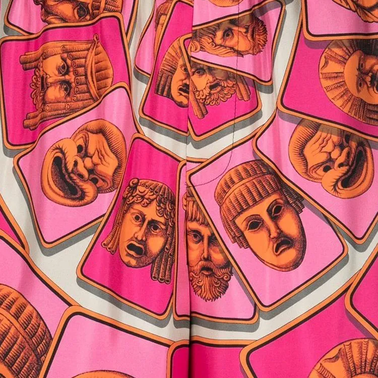 VERSACE Le Maschere Mask Silk Shorts-2