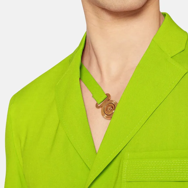 VERSACE Business Suits Men Neon Green-4