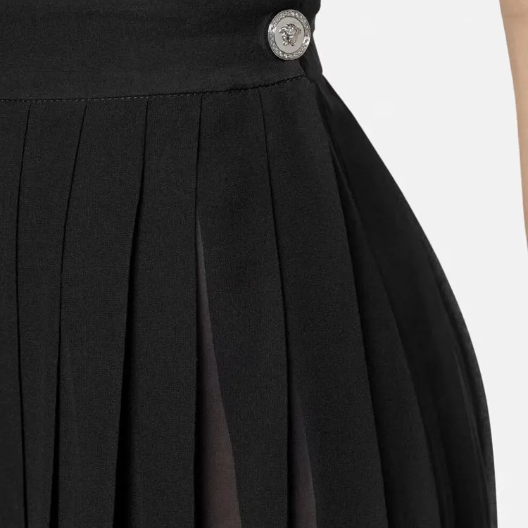 VERSACE Pleated Mini Skirt-4