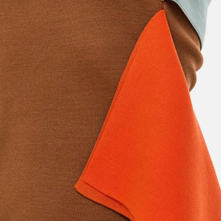 FENDI Asymmetric Draped Color Block Bustier Top-4