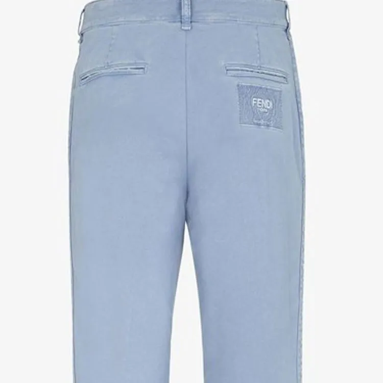 FENDI Worn Effect Straight Leg Pants-4