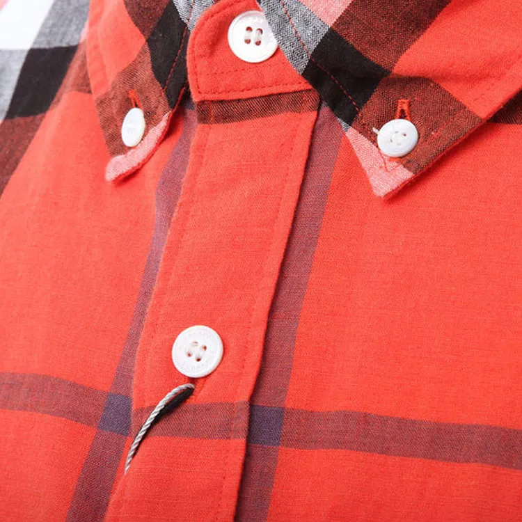 Burberry Shirts Men Red-3