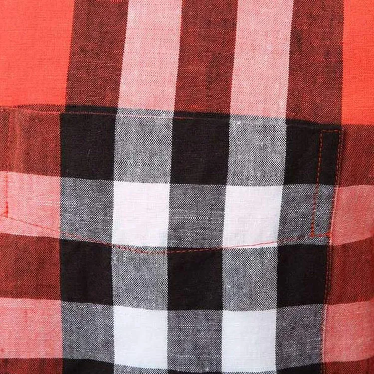Burberry Shirts Men Red-2