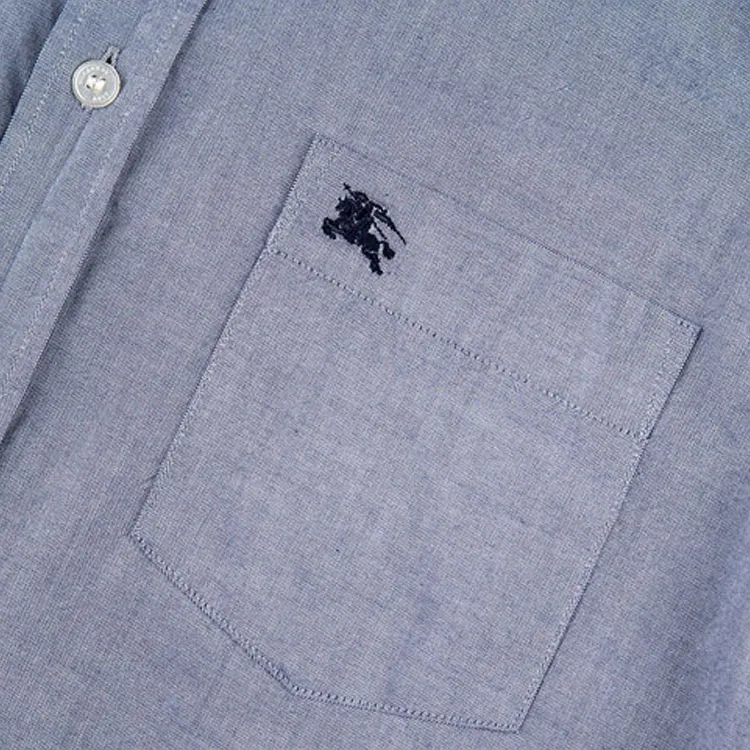 Burberry Shirts Men Gray Blue-4