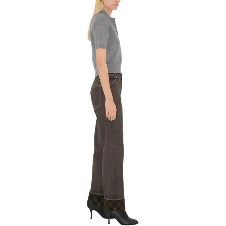 Burberry Polo Shirt Women's Gray-2