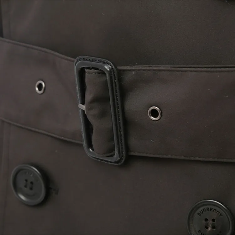 Burberry Trench Coats Men Black Gray Color-2