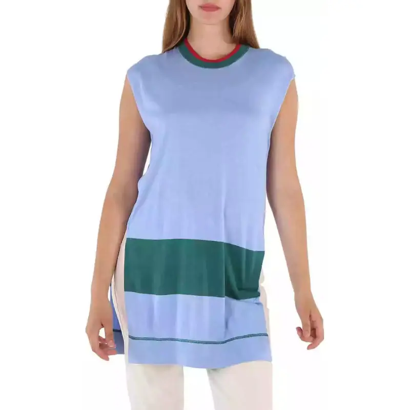 Burberry Tank Top Women's Light Blue-2