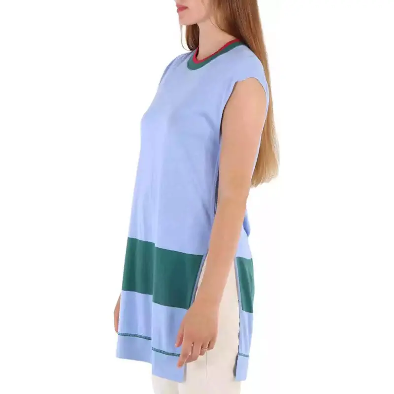 Burberry Tank Top Women's Light Blue-5