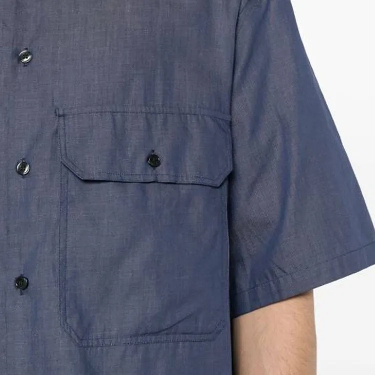 EMPORIO ARMANI Logo embroidered Denim Shirt-2