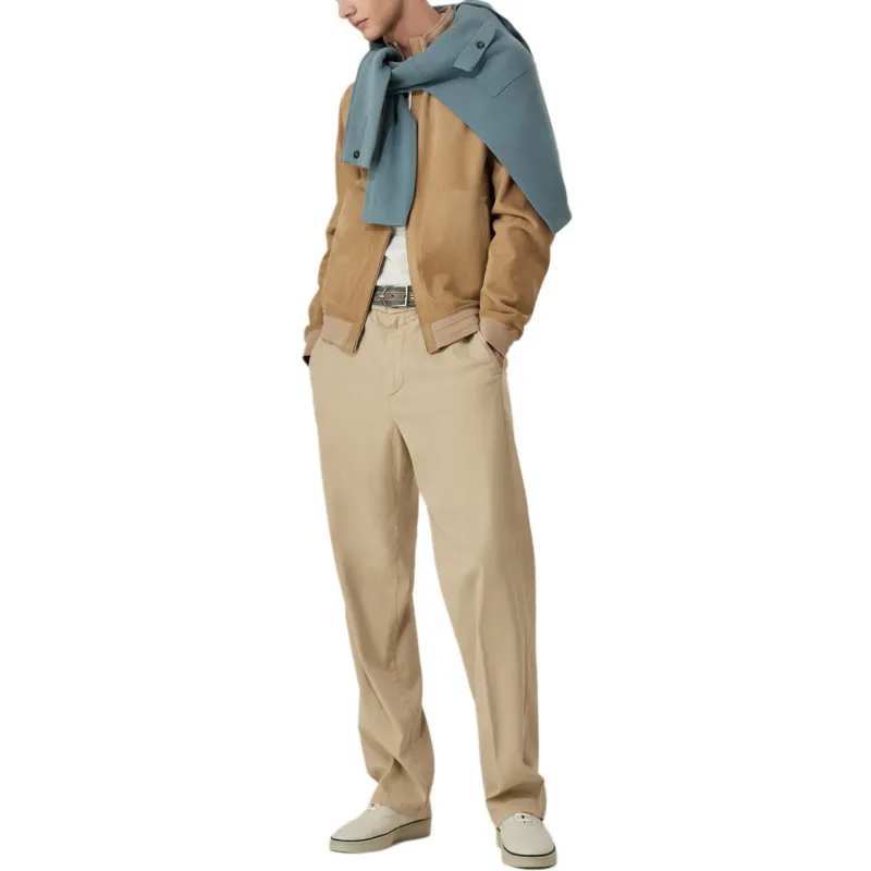 Canali Suede Bomber Jacket-4
