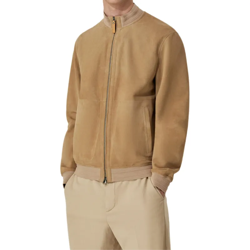 Canali Suede Bomber Jacket-1