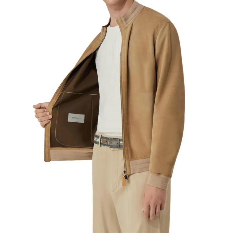 Canali Suede Bomber Jacket-3