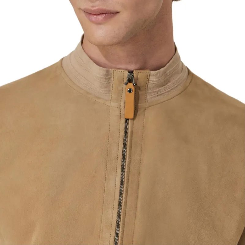 Canali Suede Bomber Jacket-5