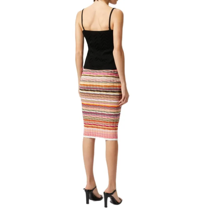 MISSONI Striped Ribbed Midi Skirt-2