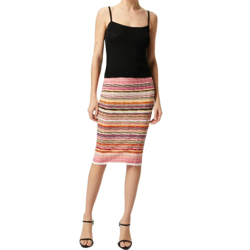 MISSONI Striped Ribbed Midi Skirt-1