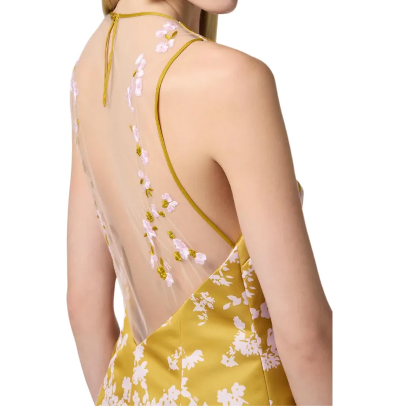 Elisabetta Franchi Printed Duchess Satin Dress-4