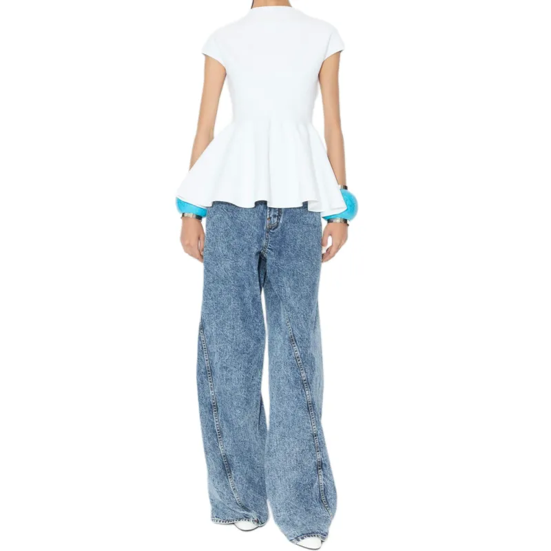 Alaia Twisted Straight Cut Jeans-1
