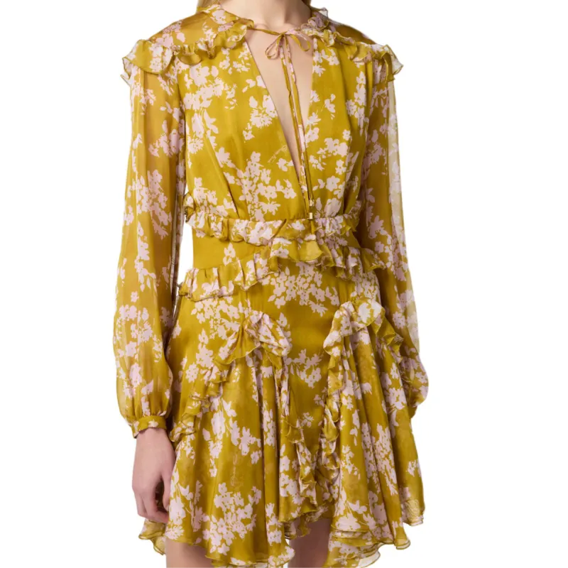Elisabetta Franchi Ruffles Voile Printed Dress-3