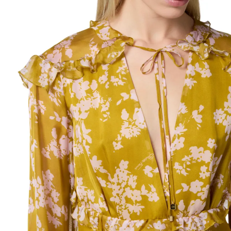 Elisabetta Franchi Ruffles Voile Printed Dress-4