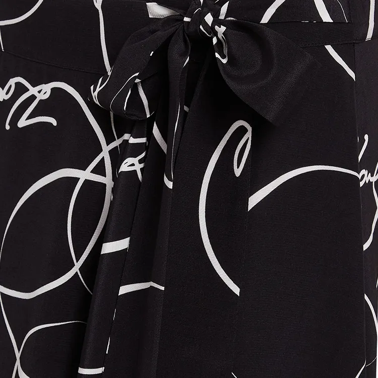 KARL LAGERFELD / Karl Lagerfeld Jeans Circle Print Wrap Skirt-3
