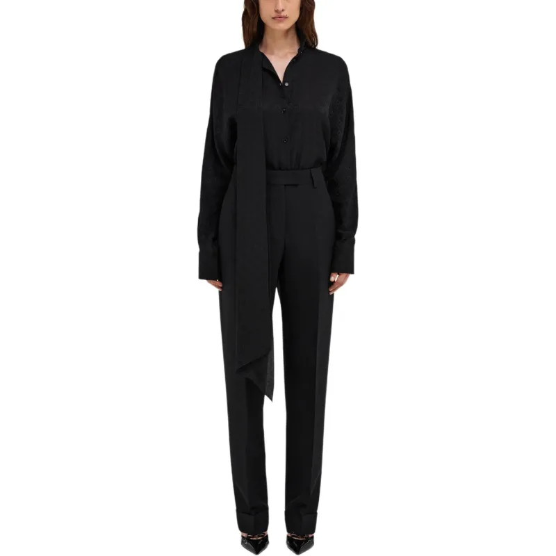 Ferragamo Sash Collar Blouse-1