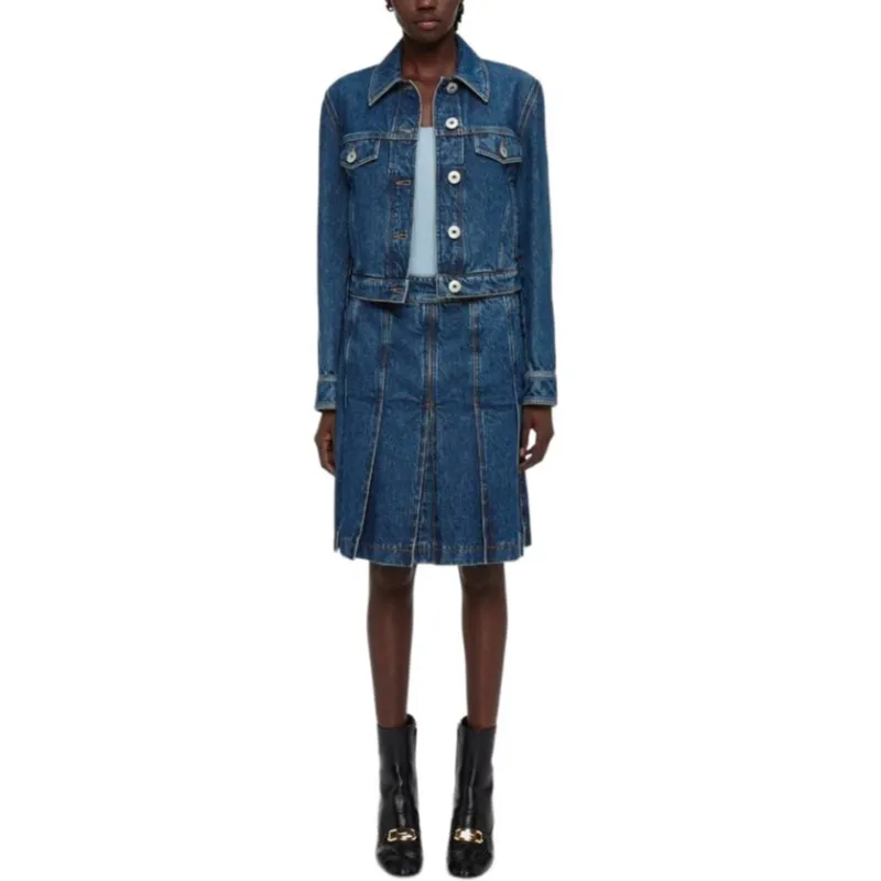 FERRAGAMO FW24 Denim Jacket Women's Blue-1