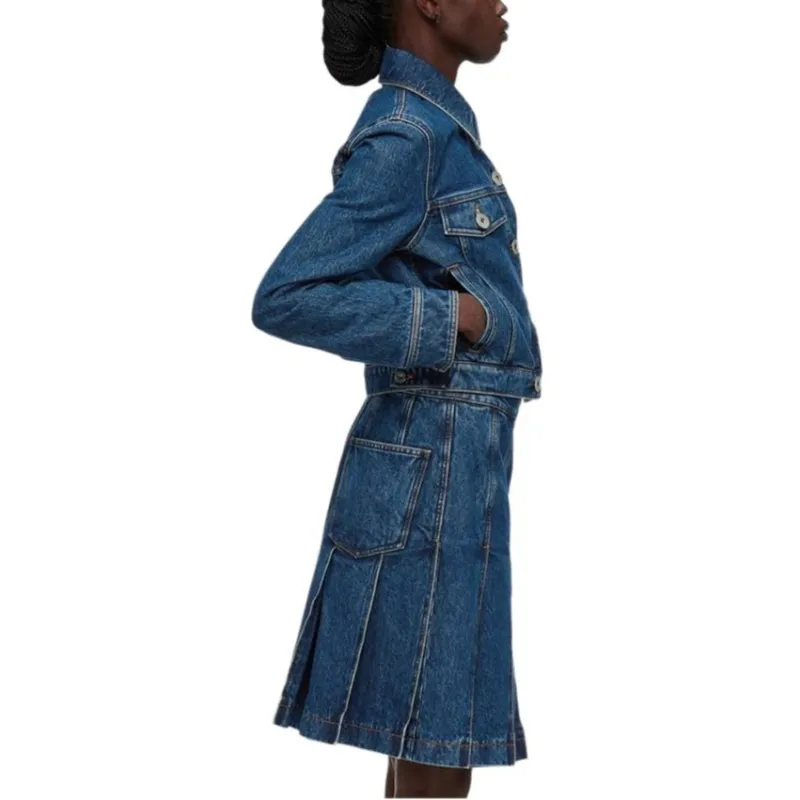 FERRAGAMO FW24 Denim Jacket Women's Blue-4