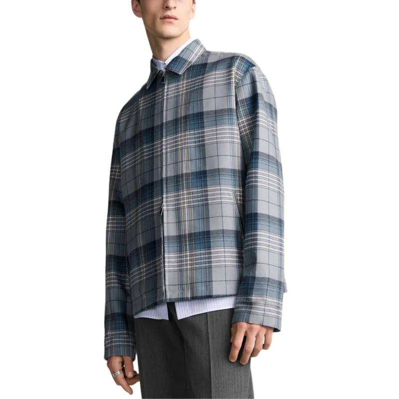 DIOR Checkered Zip Up Shirt-2