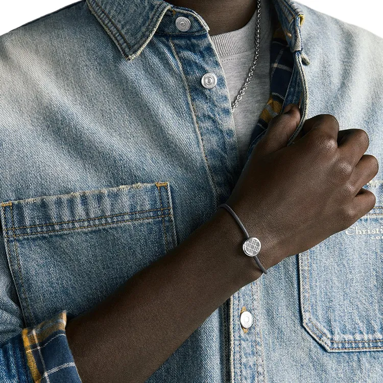 DIOR Collared Long Sleeve Denim Shirt-5