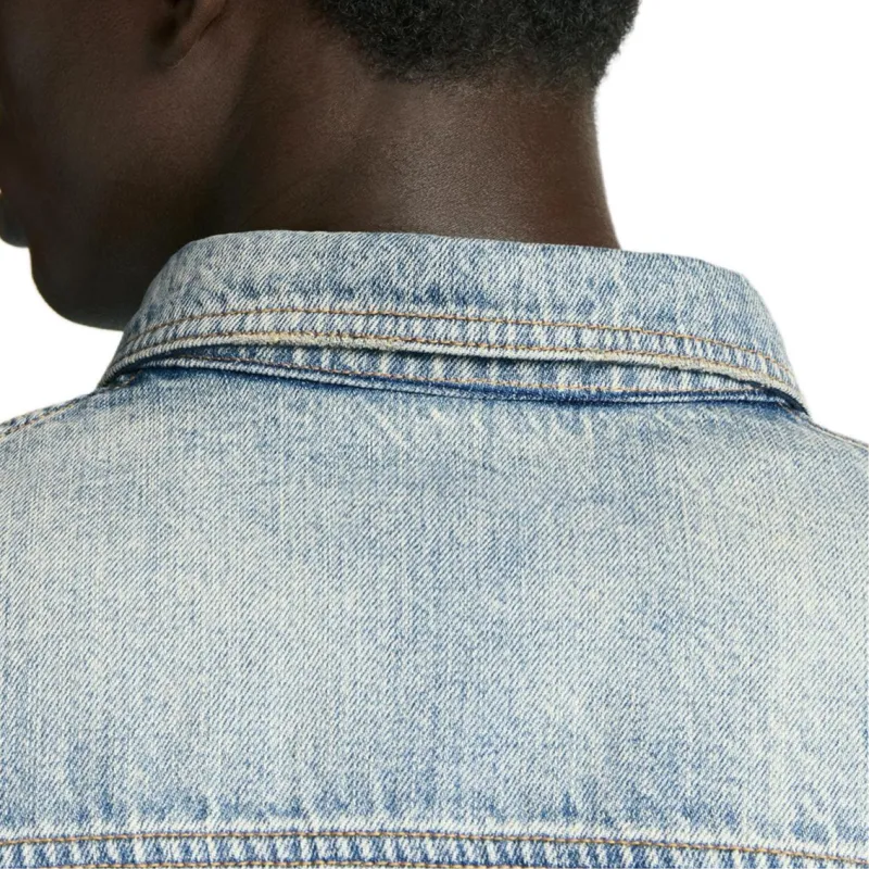 DIOR Collared Long Sleeve Denim Shirt-4