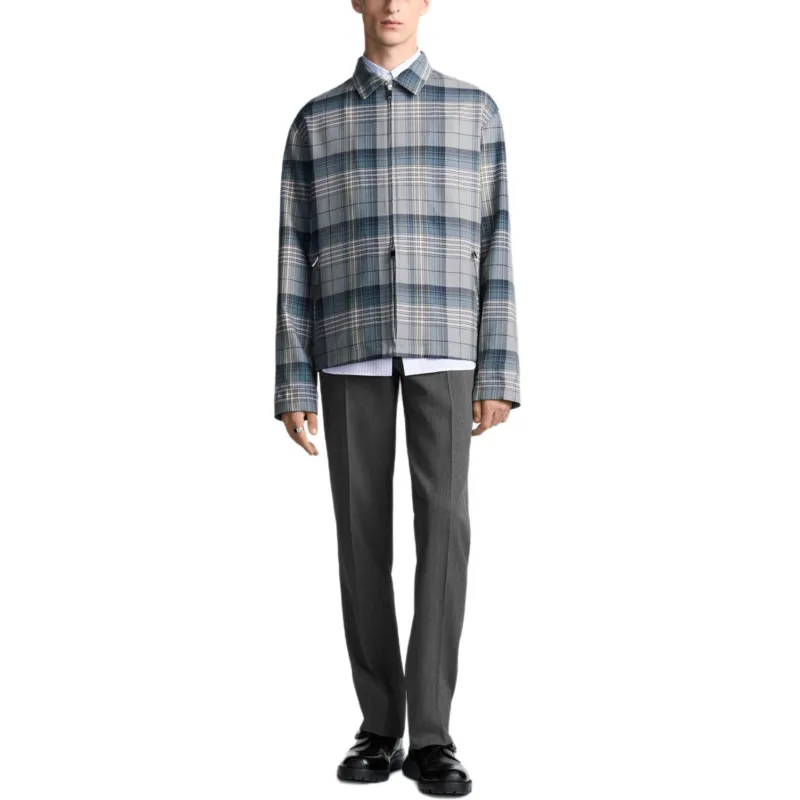 DIOR Checkered Zip Up Shirt-3
