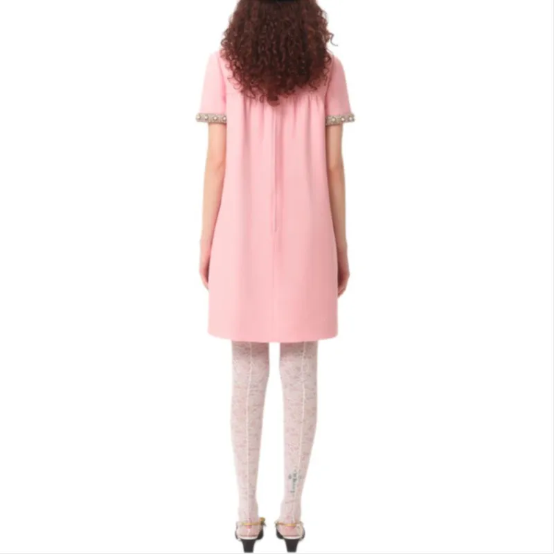 Valentino Crepe Couture Embellished Mini Dress-3