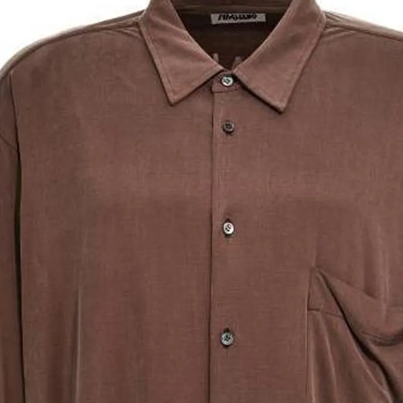 Magliano Braided Strap Detailed Spread Collared Shirt-3