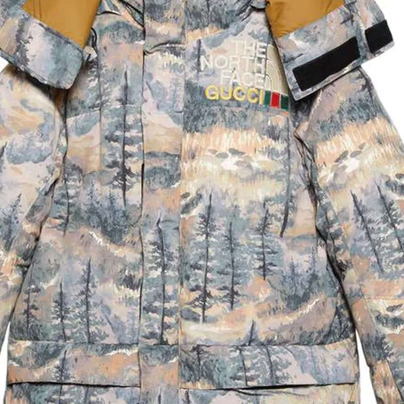 GUCCI X The North Face Padded Jacket 'Forest Print'-5
