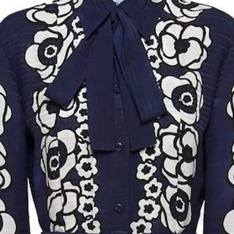 PRADA Long-Sleeved Dresses Women's Marine Blue-3