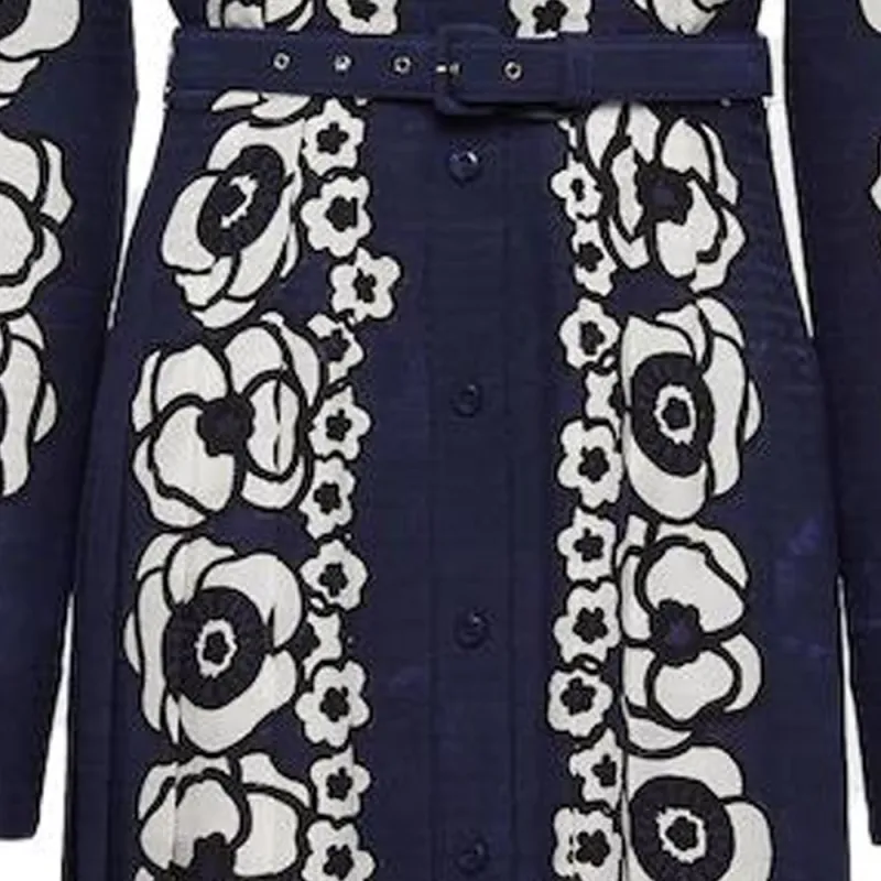 PRADA Long-Sleeved Dresses Women's Marine Blue-4